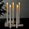 CKDSA Set di 6 candele a LED con fiamma tremolante, alimentate a batteria, in vera cera a LED, per decorazioni natalizie, camere, matrimoni, sale da pranzo, feste