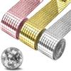 Lepidi 4 rotoli di piastrelle a specchio autoadesive per mosaico quadrato, 6400 pezzi, 5 x 5 mm, per decorazioni fai da te