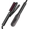 TYMO Piastra per Capelli e Spazzola Lisciante 2 in 1, 200M Ioni, Pettine Caldo in Ceramica Doppia Tensione, Lisciante Professionale Anticrespo per Capelli Lisci, Mossi o Ricci, Nero