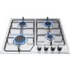 IsEasy Piano Cottura a Gas 4 Fuochi Incasso in Acciaio Inox, 60 cm con Bruciatore da 7.2 kW, Sicurezza Termocoppia, Accensione Elettronica Pulsante, Alimentazione Metano/GPL