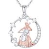 HARMONY BOLA Collana con violoncello in argento Sterling 925, ciondolo violoncello con note musicali, regalo di compleanno per donne figlie