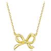 Qings Collana Fiocco per Donne Argento Sterling 925 Inverno Collana Ciondolo Natalizio con Zirconi Scintillanti Elegante Gioiello Natalizio da Regala per Ragazza (45 cm)