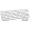 Logitech MK950 Signature Slim wireless tastiera e mouse Kit con di digitazione silenziosi, switch tra tre dispositivi, Bluetooth, più sistemi operativi, Windows, Mac, Layout Italiano QWERTY, Bianco