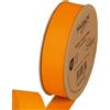 Halbach Seidenbänder Nastro in grosgrain di alta qualità, larghezza: 25 mm, lunghezza: 25 m, nastro regalo sostenibile in poliestere riciclato, ideale come nastro, colore: arancione