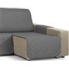 Martina Home Copri Chaise Longue Trapuntato Ambra, 240 cm, Antracite