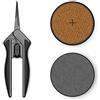 AC Infinity - Cesoia da potatura in acciaio inossidabile da 6,6 pollici con kit di pulizia, design ergonomico leggero, lame antiaderenti rivestite in titanio per giardinaggio, idroponica,