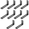 ANBEEISS 10 Pz Staffe Angolari Regolabile, Staffe a L, Squadretta di Giunzione in Metallo 90 Gradi, Connettori Supporto di Fissaggio per Sedie Librerie, 105x53x25,5 mm