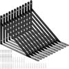 LDXDRU 12 supporti per scaffali, 300 x 190 mm, in metallo, colore nero, per console con carichi pesanti
