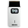 TPOB Mini rasoio singolo a forma di teschio dal design compatto che può stare in tasca con un motore turbo, perfetto sia per uso professionale che domestico (bianco)