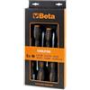 Beta 1243LP/D6 - Set 6 Giraviti a Battere Intaglio, Impugnatura Bi-materiale, Lama Esagonale Passante, Battente in Acciaio - Utensili Professionali