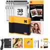 KODAK Mini 3 Era Regalo di Natale 4PASS Stampante Fotografica Portatile (7.6x7.6cm) (Fotografica Portatile + 8 Fogli inclusi + Pacchetto accessori e 60 Fogli, Giallo)
