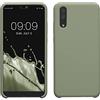 kwmobile Cover per Huawei P20 Custodia - Back Case per Smartphone in Silicone TPU - Protezione Gommata - verde grigio