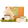 Enooso - Cofanetto Regalo Donna Beauty con Scrub Viso e Corpo Esfoliante Solidi | Set Regalo Natale Donna | Gift Box Esfoliante Naturale Vegan Made in Italy