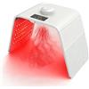TECKZOON Maschera per Terapia Della Luce 7 Colori, Pieghevole Maschera LED per Viso con Funzione Spray per Cura Della Pelle, Uso Domestico nel Salone SPA