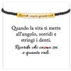 Bramart Bracciale Donna in Acciaio Inox Lucidato di Altissima Qualità e Corda Intrecciata con Incisione Ricorda sempre quanto vali Regalo per lei - Cofanetto con DEDICA Incluso
