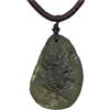 RMYSUM Collana di Cristallo di Moldavite, Ciondolo di Moldavite,Meteorite Ceco,Pietra Curativa con Vibrazioni Potenti,Vetro Verde