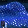 JIMACRO Luci a Rete Solare per Esterni, 1.5 m x 1.5 m 96 LEDs Rete Luminosa con 8 Modalità , Telecomando, Impermeabili Rete di Luci Natale per Giardino, Albero , Natale, Matrimonio, Festa