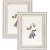 YoHyien Set di 2 Cornici Foto Vintage 13x18 cm, Cornici Portafoto Shabby Chic da Parete e Tavola, Quadro Portafoto Decorative da Appendere Al Muro, Orizzontale e Verticale (Bianco, 13 x 18 cm)
