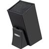 Karcu Blocco coltelli nero senza coltelli non tagliati Blocco coltelli universale stabile con inserto in setola per una forte tenuta dei coltelli