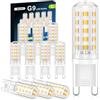 QOJUX 3.2 W G9 Lampadine Led Luce Bianca Calda, Classe Energetica C, 34 Led 520LM Lampadina G9 Equivalente A 40-50W Alogena, 2700K Ca 220-240V Senza Sfarfallio Non Dimmerabile Confezione Da 10