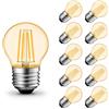 ehomeled E27 Lampadina LED G45 Mini Bianco Super Caldo 2300K, Vetro Dorato & Filamento Retro, 470lm 4W (=40W), Confezione 10 Pezzi per Locali