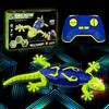 HILKKET Geco Telecomandato Fluorescente al Buio, Giocattolo Che Si Arrampica sulle Pareti, Lucertola Telecomandata Ricaricabile con occhi LED Luminosi, Giochi Bambini, Bambina, Bambino 3+ Anni