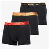 Nike Trunk 3Pk Blk Red/Gld/Black Pacco 3 Boxer Cotone Uomo