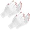 Oruola 2 paia di guanti bianchi senza dita da donna, guanti in cotone per mani asciutte per dormire, guanti in cotone senza dita per eczema per dormire, durante la notte, lozione e trattamento spa