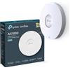 TP-Link EAP610 AX1800 Gigabit Dual Band WiFi 6 WLAN Access point (Dualband 1775 Mbit/s, Omada SDN, gestione centrale, 1 porta Gigabit, roaming wireless senza interruzioni, PoE/DC), bianco