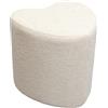Kare Sgabello design Lovely, panna, pouf, ripiano a forma di cuore, soggiorno, corridoio, 36 x 34 x 35 cm (altezza x larghezza x profondità)