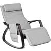 SoBuy FST20 NUOVA sedia a dondolo con borsa poltrona a dondolo regolabile in 5 vie poltrona relax carico 150 kg