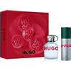 CONFEZIONI REGALO Boss Cofanetto Hugo Man Eau de Toilette 75ml con Deodorante 150ml