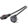 IEC Lock Cavo di alimentazione Schuko angolato/IEC C13 dritto M/F IEC-EL246S