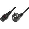 IEC Lock Cavo di alimentazione Schuko angolato/IEC C13 dritto M/F 5m IEC-EL269S