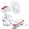 Tommee Tippee Made for Me Tiralatte Elettrico Singolo, Suzione Potente, Sensazione Morbida, Ricaricabile con USB, Silenzioso, Portatile, Modalità Express, Biberon Incluso