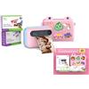 MYFIRST Fotocamera Istantanea per bambini MYFIRST Camera Insta 20 + 400 fogli stampa, 26 megapixel, dislay a colori da 3", obiettivo selfie, Cotton Candy