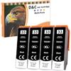 D&C 33XL Cartucce per Epson 33 XL Compatibili con Expression Premium XP-7100 XP-830 XP-530 XP-540 XP-630 XP-645 XP-640 XP-900 XP-635 (4 Nero)