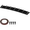 KIMISS Universale Paraurti Labbro Diffusore Splitter, Auto Paraurti Posteriore Telaio Pinna di Squalo Spoiler Ala Lip Diffusore(L)= 5 heckspoiler