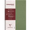 Clairefontaine 781453C collezione Age Bag Quaderno a spirale verde - A4 21x29,7 cm - 100 pagine a righe con margini - Carta Bianca 90 g - Copertina in carta Lustrée a grana grossa effetto cuoio