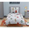 Home Linge Passion Parure copripiumino per bambini, 100% cotone, 57, 140 x 200 cm, colore: grigio chiaro vintage giocattolo