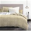 Home Linge Passion | Copripiumino - 3 pezzi | 100% cotone - 57 fili | matrimoniale - 220 x 240 cm | milonga beige