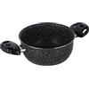 Home Stone Casseruola con 2 Manici, Pietra/Plastica, Antracite, 18 cm