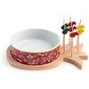 H&H Mix&Match Coppetta in Stoneware Decorata, 11cm, con Porta 8 Stecchini
