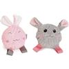 Camon Coniglio o Topo in Peluche e Termoplastica con Squeaker - Camon - Coniglio o Topo in Peluche e Termoplastica con Squeaker - 2X1 Gioco da 6,5 cm