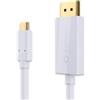 sonero UCC021-010 USB-C al cavo DisplayPort, 4K @ 60Hz con 18 Gbps, USB 3.1, Old Fashion, Thunderbolt 3 compatibile con MacBook Pro, Samsung S8, Dell XPS 15 e l'altro USB-C computer, 1,0m bianco