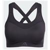 Adidas Tlrdim Hs Bra Reggiseno Sport Nero Strisce Grig Donna