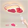 ZEKEI Plafoniera a LED, lampada da soffitto creativo nuvole, 32W 2700lm 42cm, con telecomando dimmerabile 3000-6500K, bianche moderne applique per soggiorno camera da letto corridoio e camera dei bambini