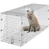 VEVOR Trappola per Animali Piccoli, Trappola in Ferro Galvanizzato, 1067x406x457 mm, Trappola per Animali Randagi con Manico Pieghevole