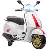 BricoShop24 Vespa Sprint Elettrica per Bambini 12V Bianco Luci LED Moto Scooter
