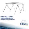 Pimar Tendalino Capottina Parasole in Alluminio Ø25 4 Archi /200/220 Gommone Barca